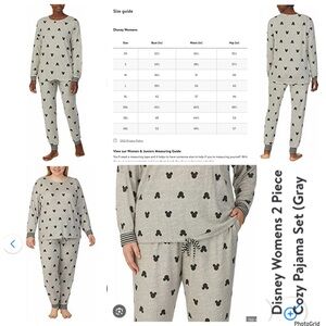 Disney extra large grey Mickey Mouse pajama set